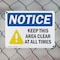 Signmission Keep This Area Clear At All Times, 14 in W x Rectangle, Plastic OS-2PACK-NS-P-1014-L-15869 - alternate 6